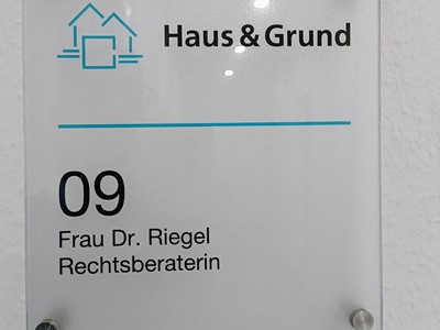 Türschild Dr. Riegel